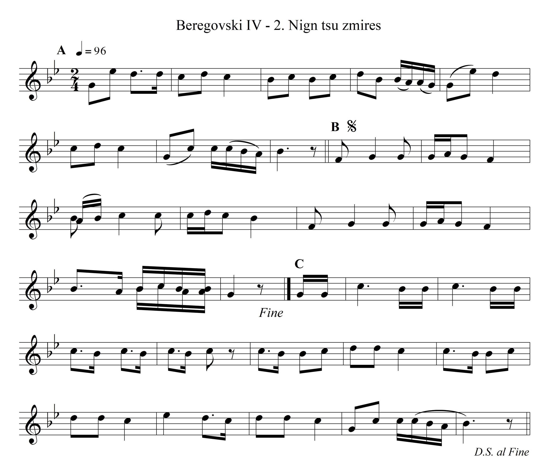 [1/1541] Nign tsu zmires - ניגון צו זמירות