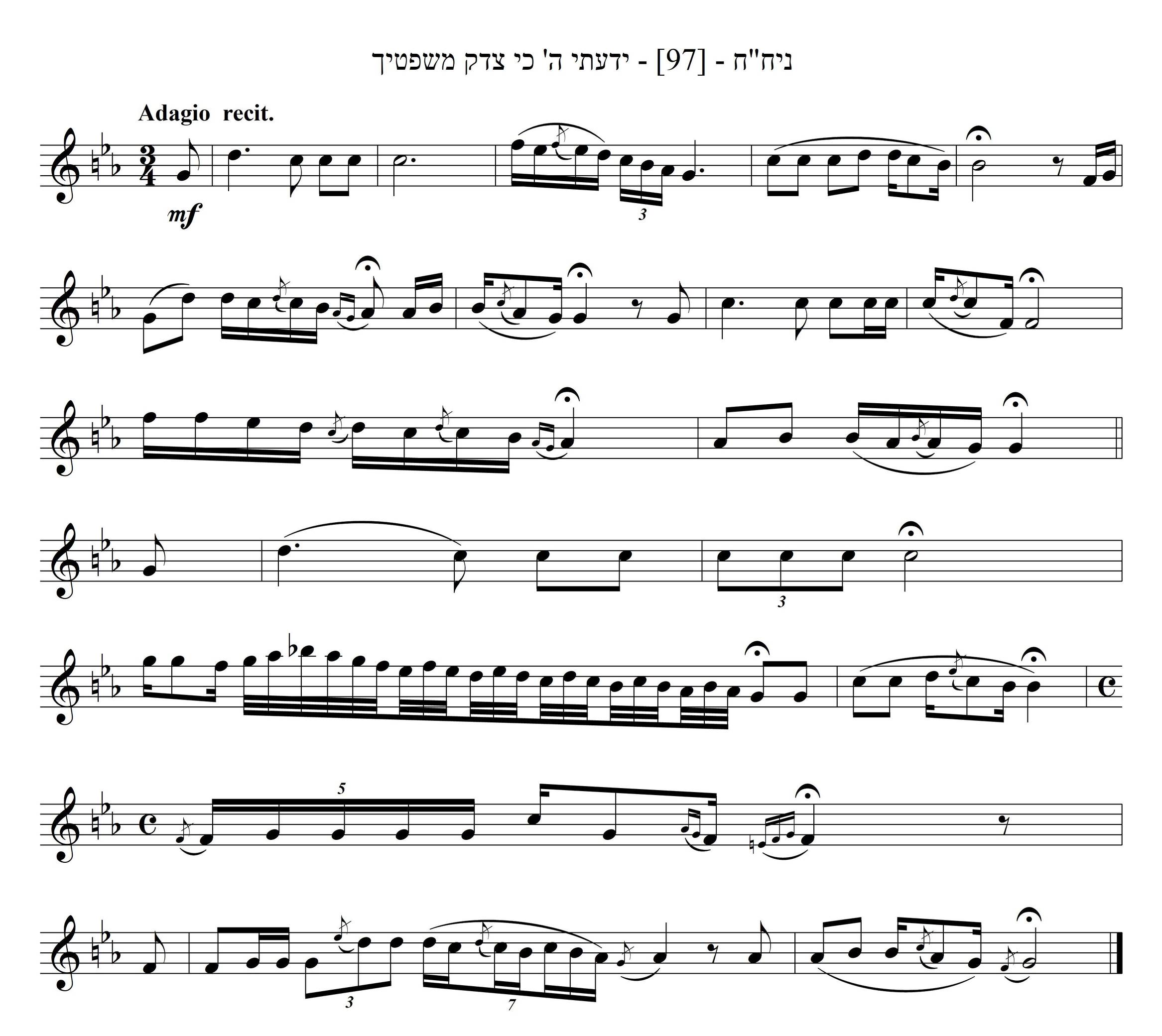 ידעתי ק' כי צדק משפטיך