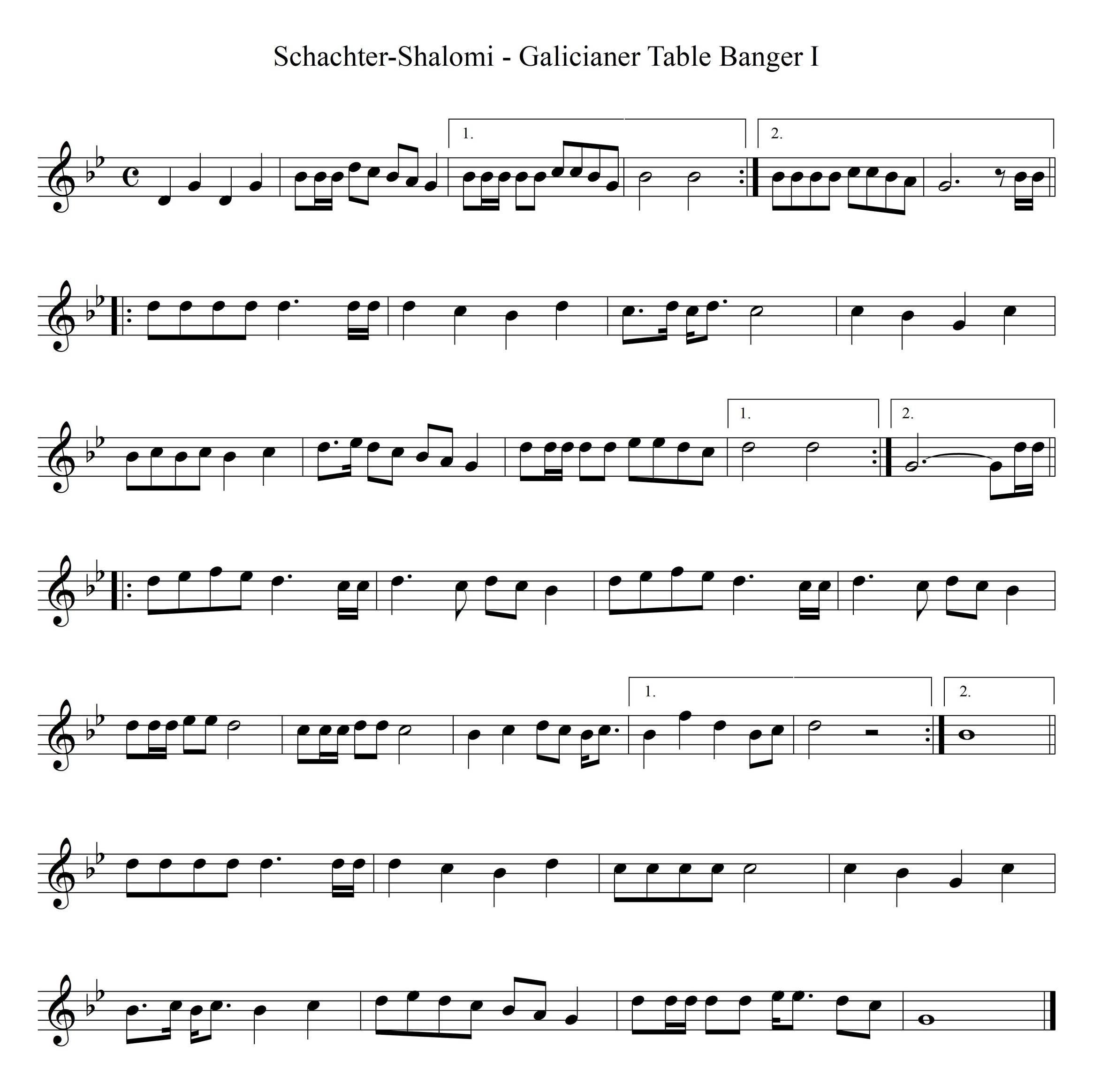 גאליציאנער טיש ניגן 1