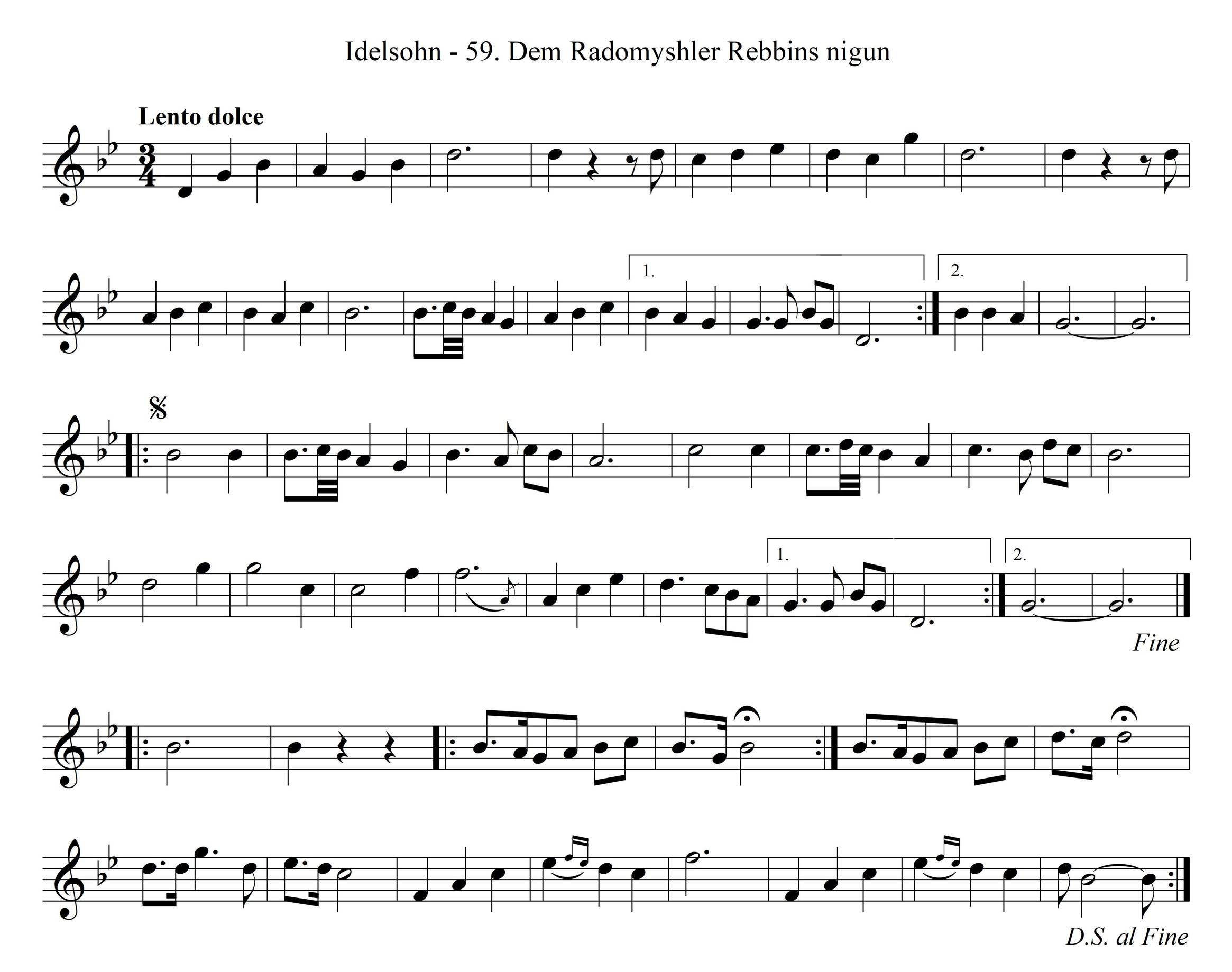 Dem Radomyshler Rebbinds nigunn